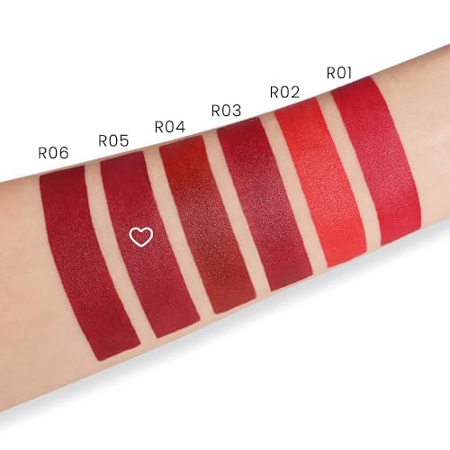 Image of evpct 1Pcs Dark Rose Red Lipstick, Silky Velvet Matte Lipstick Pack Sets for Women, Long Lasting Smudge Proof Lipstick Lip Stain Makeup Kit matte lipsticks 24 hours original R05