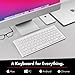 Macally Small Wireless Bluetooth Keyboard for Mac Mini / Pro, Macbook Pro / Air, iMac, iPad, iPhone, PC, Laptop, & Android - Portable Multi Device Apple Wireless Keyboard Compact with Built in Stand