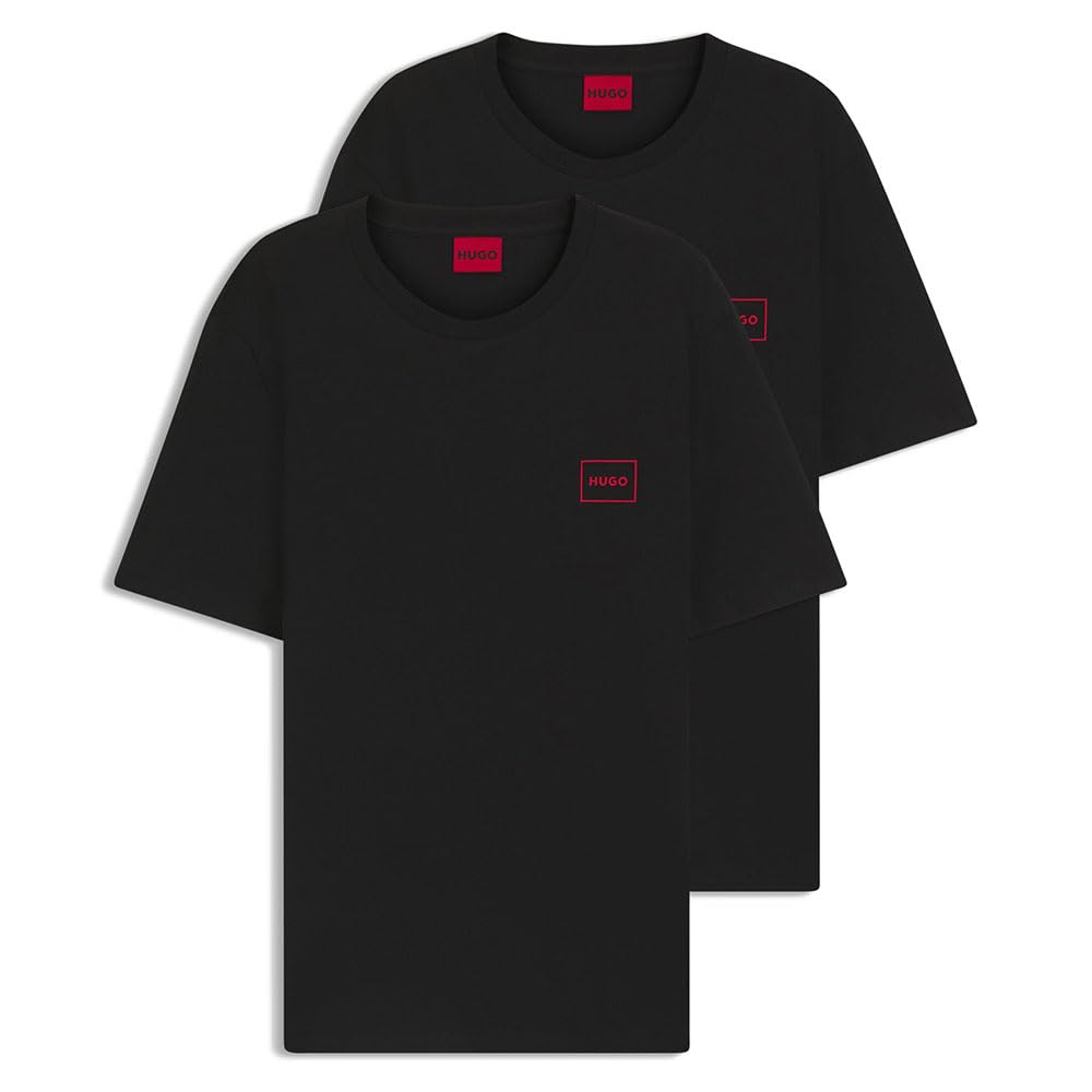 HUGO Men's Doublepack T-Shirt, Black 001, XXL