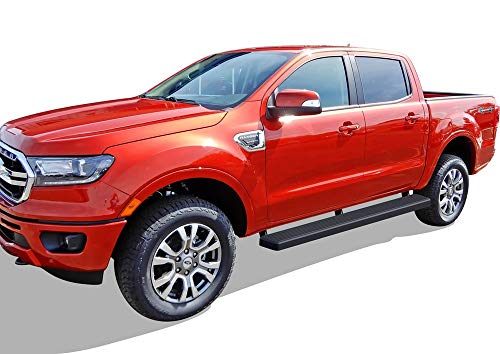 Estribos en acero inoxidable negro 6in APS para Ford Ranger miniatura 6