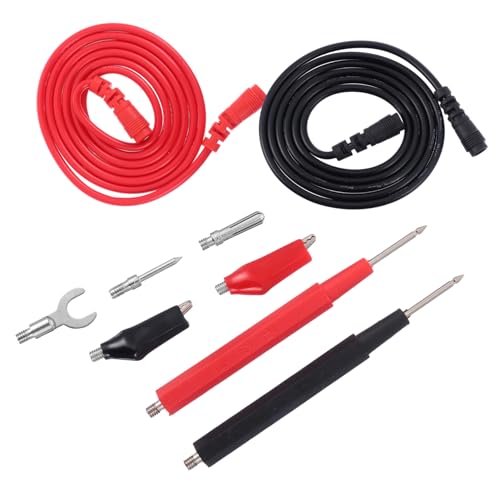 FONDOTIN 多機能合マルチメーター用テストケーブル 絶縁バナナプラグ ワニ口クリップ付き 高導電性測定リード 電子機器 自動車 家用検査対応