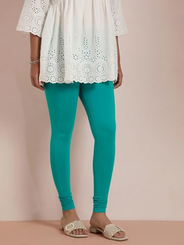 Image of TWIN BIRDS Tailored Cut and Classic Fit Super Stretchable Elastane Fabric Churidar Leggings for Women