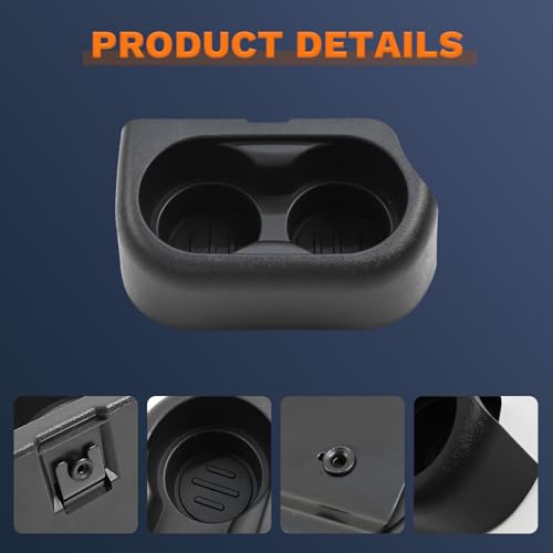 Portavasos compatible Ford Ranger 2005-2011 negro miniatura 6