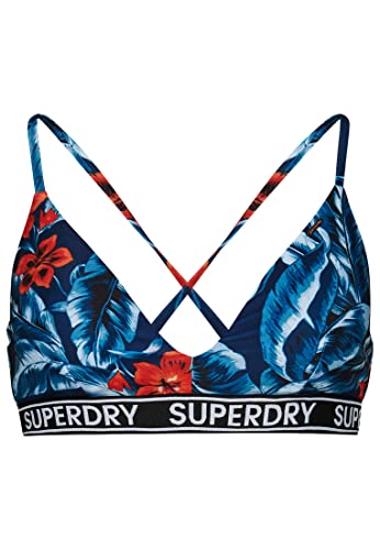 Superdry Damen Bikini Schwimmanzug, Indo Leaf Blue, 44