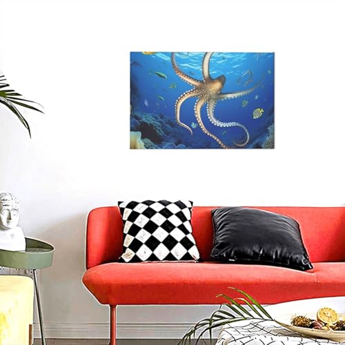 Toile murale biologie marine KKLWEGU salon moderne