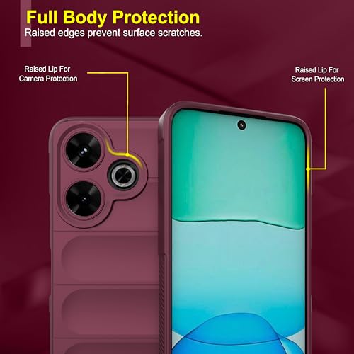 Image of Zapcase Back Case Cover for Poco M6 Plus 5G | Compatible for Poco M6 Plus 5G Back Cover | Liquid Silicon Magic Case with Camera Protection | Plum