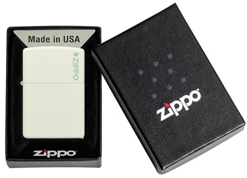 Image of Zippo 49193 Glow in Dark Zippo Logo Model Windproof Pocket Fuel Refillable Lighter, BIS Certified