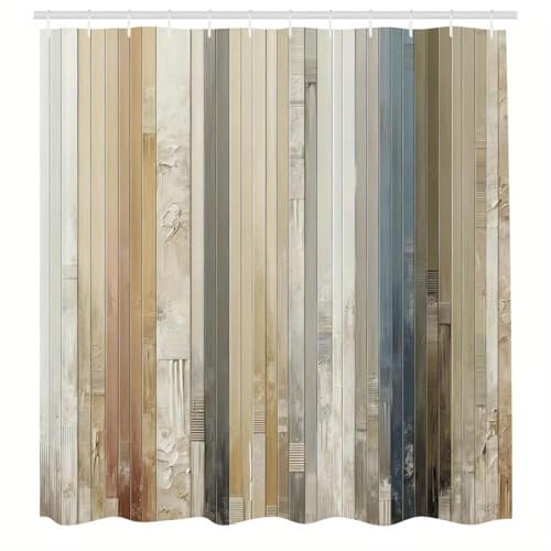 Rideau de douche imperméable à rayures 80x180 cm en polyester lavable - 2