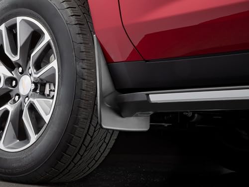 Image of WeatherTech Custom No Drill Splash Guard MudFlaps for GMC Yukon XL, Yukon, Suburban - Front Pair (110125), Black