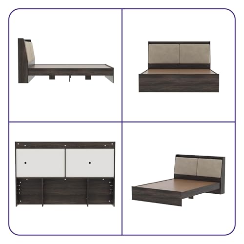 Image of Wakefit Bed | 3 Yr Warranty | Bed Queen Size, Non-Storage, Foam-Cushioned Upholstery Headboard, Density: 680-750 kg /m, Termite & Borer Resistant, Fits Mattresses Up to 8 Inches (Mars 78 x 60 - WM)