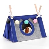 Versteck Haus, Meerschweinchen Zubehoer, Meerschweinchen Kuschelhöhle, Haus Meerschweinchen, Hamster Meerschweinchen, Kleintier Haus für Hamster, Chinchillas, Frettchen, Kaninchen(Brau)