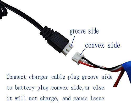 Blomiky 2 Pack 7.4V 1A USB Charger Cable with XH-3P Plug for 7.4V 2S Lipo Battery with XH-3P Connector 7.4V 1A USB XH-3P 2 - Thumbnail 6