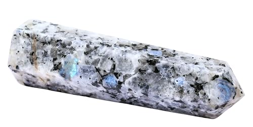 Image of Amazing Gemstone Large Rainbow Moonstone Crystal Towers ~ Natural Healing Crystal Point Obelisk for Reiki Healing and Crystal Grid (5.5 inch to 6 inch INCH)