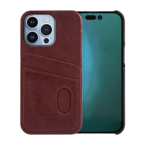 Étui portefeuille iPhone 14 Pro cuir rouge idéal pour vos sorties