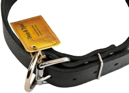 Dean & Tyler B and B Basic Dog Collar with Quality European Leather and Strong Nickel Hardware, 24-Inch by 1-1/2-Inch Width, Black
