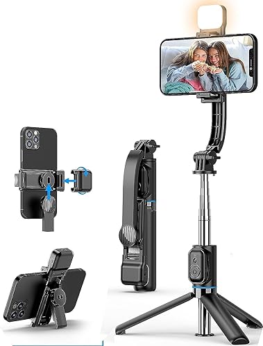 HOLD UP Selfie Stick for iPhone Samsung Phone Portable Remote Control Selfy Stick Selfie Stick with Fill Light & Small Extendable Tripod Stand for Taking Selfie Photo | Videos | Vlog During Travel HOLD UP Selfie Stick for iPhone Samsung Phone Portable Remote Control Selfy Stick Selfie Stick with Fill Light & Small Extendable Tripod Stand for Taking Selfie Photo | Videos | Vlog During Travel