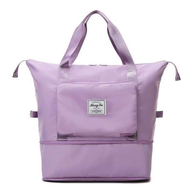salepush Foldable Travel Duffel Bag Folding Lightweight Carry Luggage Bag, Dipper Bag, Toiletry Kit Bag Waterproof Travel Bag for Travelling Luggage Bag Shopping Bag for Women & Men (Purple)-picture-11