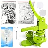 Button Maker Machine 58mm Pin Installation-Free DIY Pin Badge Button Maker Press Machine Punch Press with Free 100pcs Parts Pictures Circle Cutter