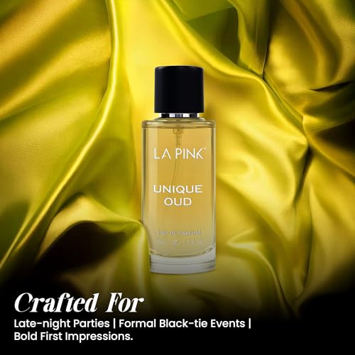 Image of La Pink Unique Oud EDP Perfume for Woman & Man | Oud, Leather, Woody & Musky Notes | Long Lasting Unisex Luxury Fragrance for Men & Women | 50ml