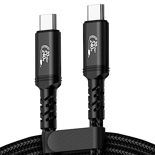 USB-C zu USB-C Kabel 3M, USB 3.2 Ladekabel unterstützt 20Gbps Datenübertragung 4K@60Hz Videoausgang Kabel für Typ C MacBook Pro/Air, Samsung S23/S22, XIAOMI, HUAWEI, Tablet, Laptop und mehr
