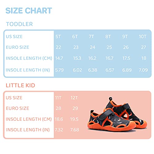 CasaMiel Kids Toddler Water Shoes –Children Outdoor Sports Quick-Dry Water Shoes for Kids Sandals Big Little Toddler Boys Girls Sandals Hook-and-Loop Beach Pool Garden Play Shoes2
