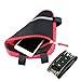QitinDasen Bike Triangle Bag, Waterproof Bicycle Front Tube Frame Bag, Double-Sided Reflective Decoration Makes Night Riding Safer (Red)