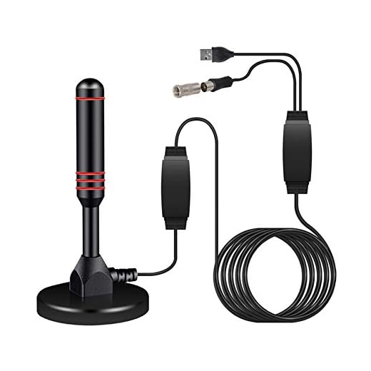 ILamourCar Antenne TV Interieur Puissante TNT HD, Antenne TV Portable pour Intérieur/Extérieur avec Base magnétique, 5m amplificateur de Signal intérieur pour 1080P 4K Chaînes Gratuites