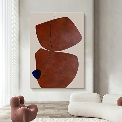 Art mural abstrait pour salon et entrée pour habiller un grand mur vide toile 70x90cm - 3