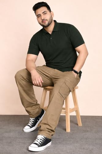 Image of INKKR Men Plus Size Cargo Pants || Plus Cargo Pants Cotton || 2XL-6XL