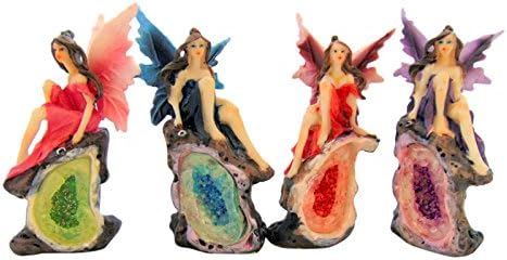 Set of 4 Fairy Garden Figurines Each Figure 4 Inch Tall Home Decor Gift