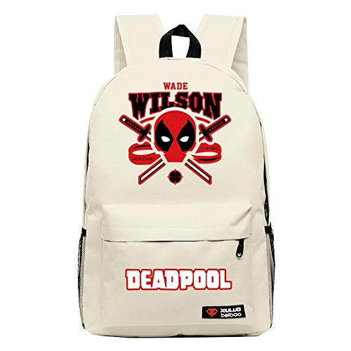 Wildpack Mochila Deadpool Mochilas Escolares Moda Casual Bolsa White
