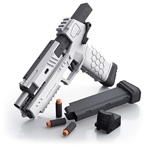 Tovol Zerky Schaumstoff Blaster Pistole Spielzeugpistole mit Patronen Magazin Weichschaum Blaster mit Zielfernrohr Darts für Kinder Jugend Teenager Cover