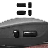 CheroCar Seat Adjusting Backrest Handle Button Switch Trim Cover Interior Decoration Accessories for 2010-2015 Chevrolet Camaro (Black)