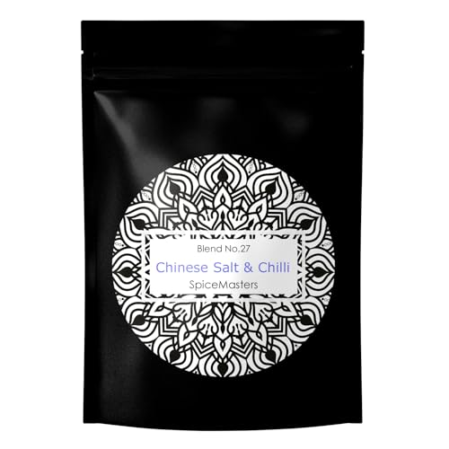 Chinese Salt & Chilli Spice - Superior Hand Blended Premium Mix by Spice Masters - No Preservatives or Additves - Authentic Made Simple - Ideal for BBQ Rubs & Marinades