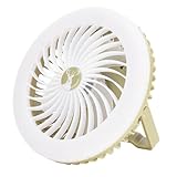 キャプテンスタッグ(CAPTAIN STAG) ライト ランタン 卓上扇風機 CS LEDライトファン 充電式 【明るさ150ルーメン/連続点灯約4-8時間/無段階調光】フック付き 三脚付き カーキ UK-4081