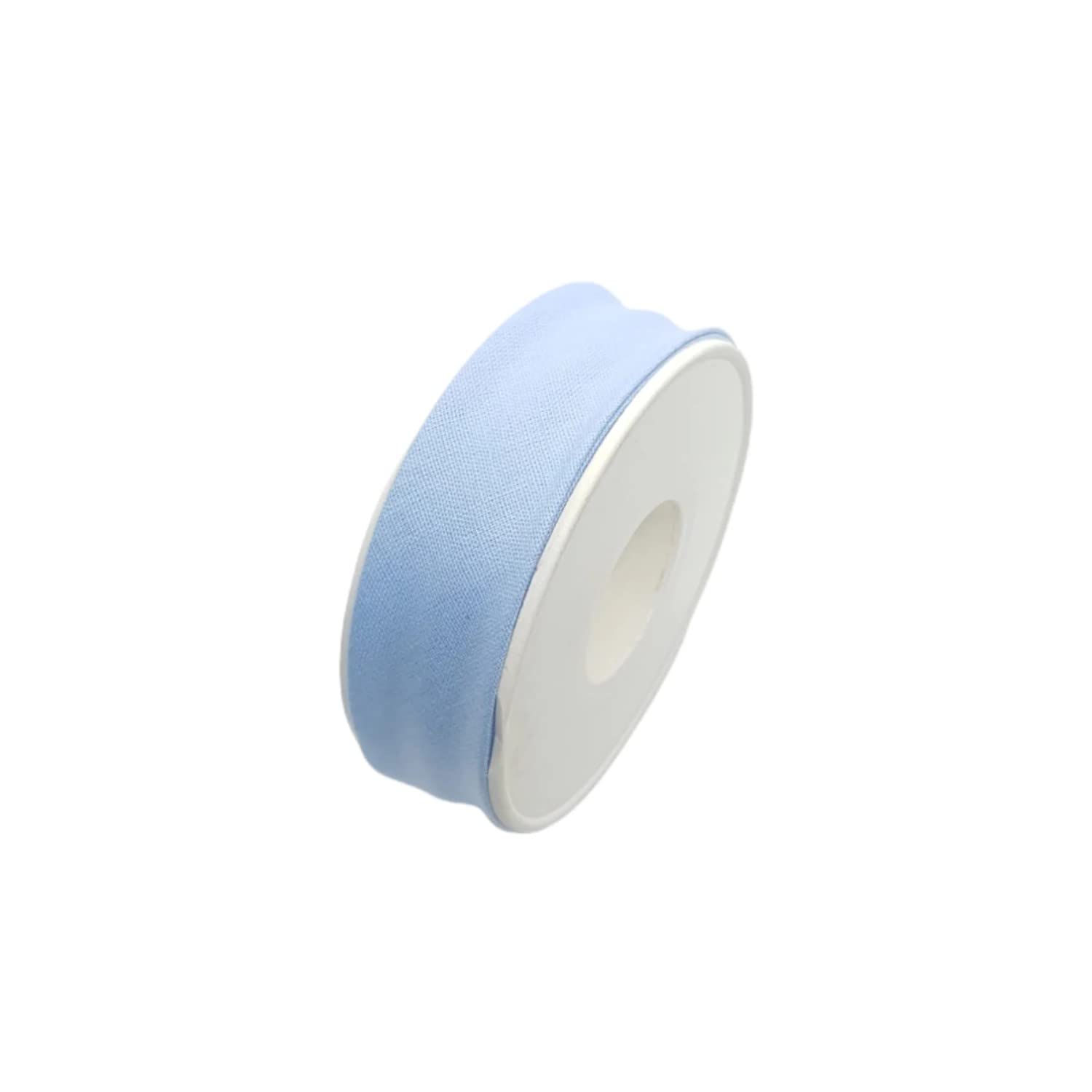 Hobby Trendy 100% Cotton Bias Binding Tape (Single Fold) 20mm-13/16inch (5meters- 5.46yards) for Sewing, Seaming, Binding, Hemming, Piping, Quilting (80 Blue)