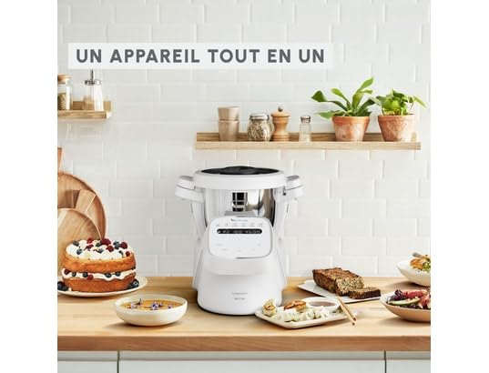 Moulinex Companion Robot kuchenny z funkcją gotowania, 12 automatycznych programów, tryb ręczny, pojemność 3 l, HF840110