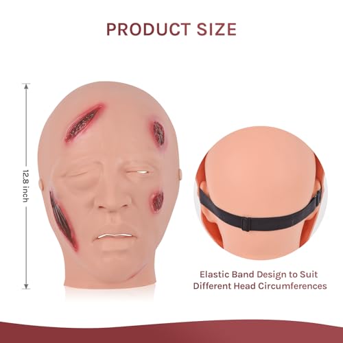 Image of Simulation Wounds,Facial Trauma Model,Anthrax Face,Comprehensive Wearable Facial Pathology and Trauma Model for Military Simulation Training, Medical School Education