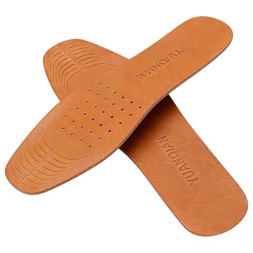 Image of Genuine Leather Shoe Insoles, Absorbent Ultra Thin Pigskin Leather Insoles Break in and Conform to the Shape of Feet (10)