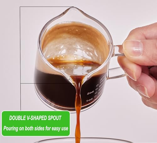 Set de 2 vasos medidores para espresso 75 ml con asa miniatura 4