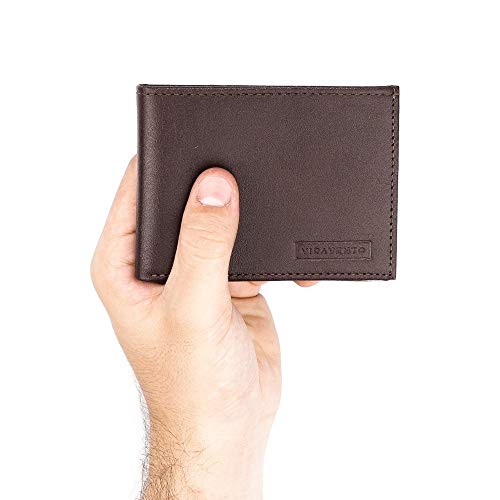 Carteira masculina de couro Tradd - Café