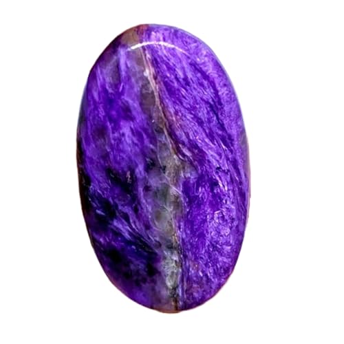 Charoite naturelle cabochon 38x21mm pour création de bijoux de litothérapie unique