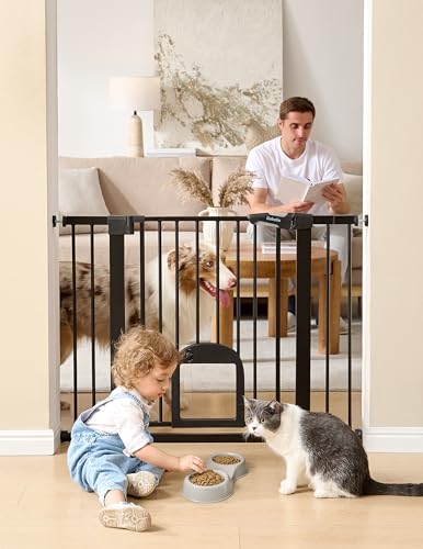 Babelio Upgraded Baby Gate with Cat Door, 29-43