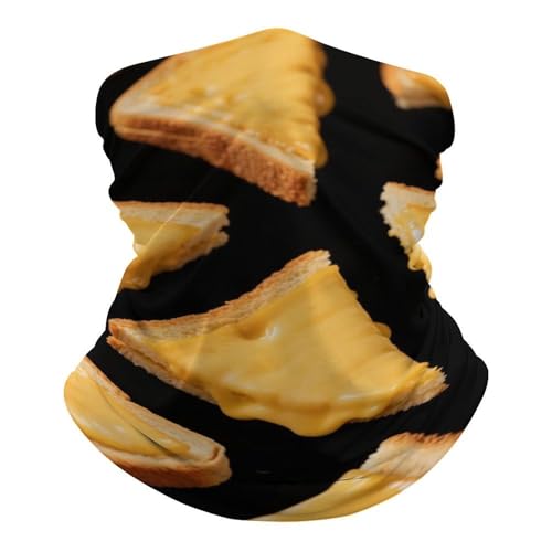 SVEFDOC Multipurpose Head Wrap Fashion Grilled Cheese Sandwiches Helmet Liner Headwear for Outdoor Climbing Camping Hiking Cancer Hats Chemo Cap, Moisuture Wicking Neck Gaiter