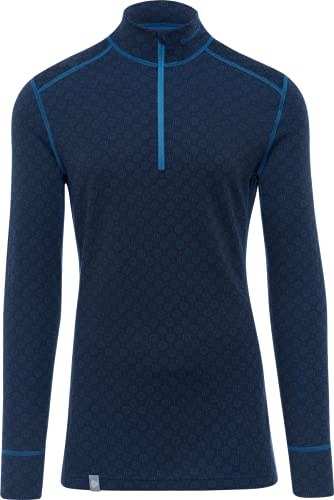 Thermowave Xtreme Merino sous-vêtements Homme - sous-vêtements Thermiques Homme - T-Shirt en Laine mérinos ¼ Zip Col roulé Manches Longues Évacuation optimale de l'humidité 220 GSM Cover