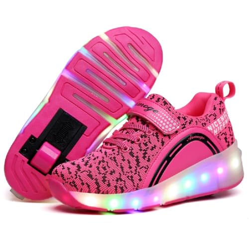 Image of Ylllu Kids LED Roller Skate Shoes with Wheel Light up Roller Shoes Gift for Girls Boys Children