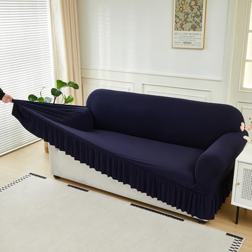 Housse de canapé extensible tout compris facile à installer pour salon