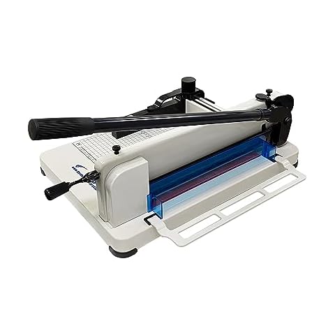 HFS(R) Heavy Duty Guillotine Paper Cutter 400 Sheet Capacity | Solid Steel Construction (A4-12'' Paper Cutter) Cover
