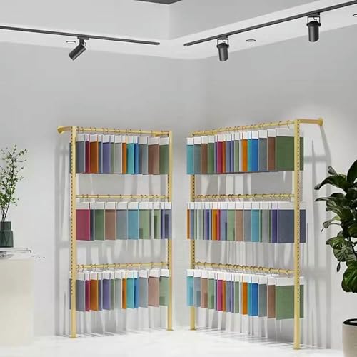 Rack d'affichage de tissu mural avec tige suspendue réglable