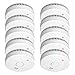 ELRO FS1801 | 10-Piece Smoke Detector Set | 10-Year Sensor | Complies with European Standard EN14604 | White | Set of 10